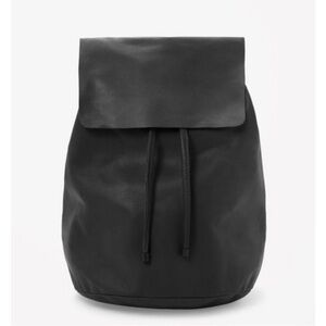COS Black Leather Backpack